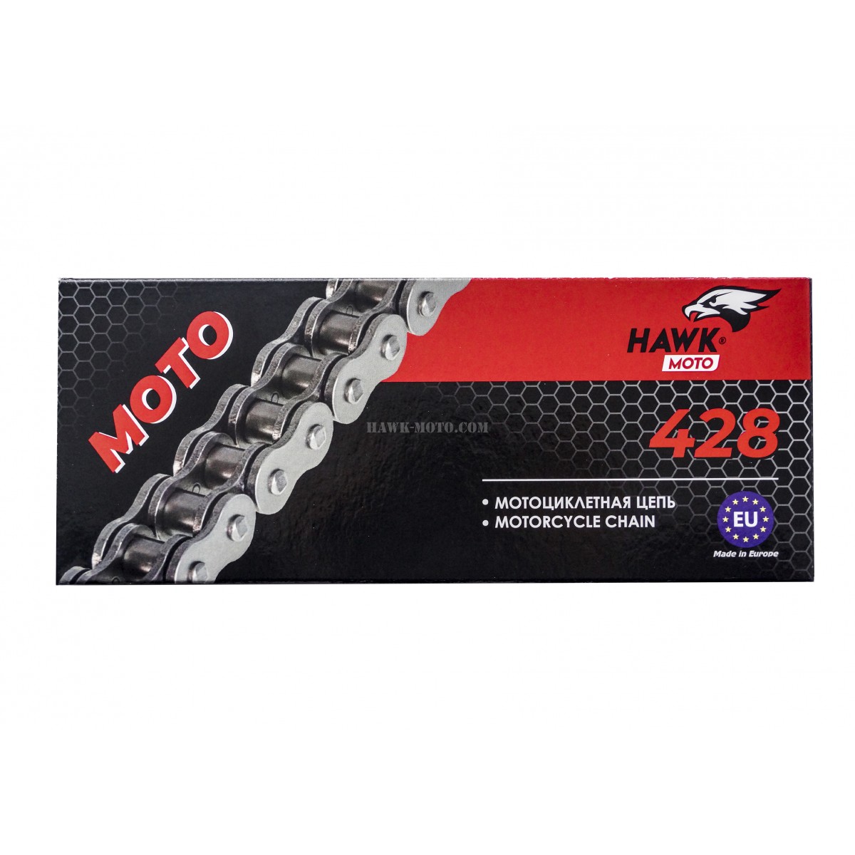 Цепь мотоциклетная HAWK MOTO 428/120 звеньев